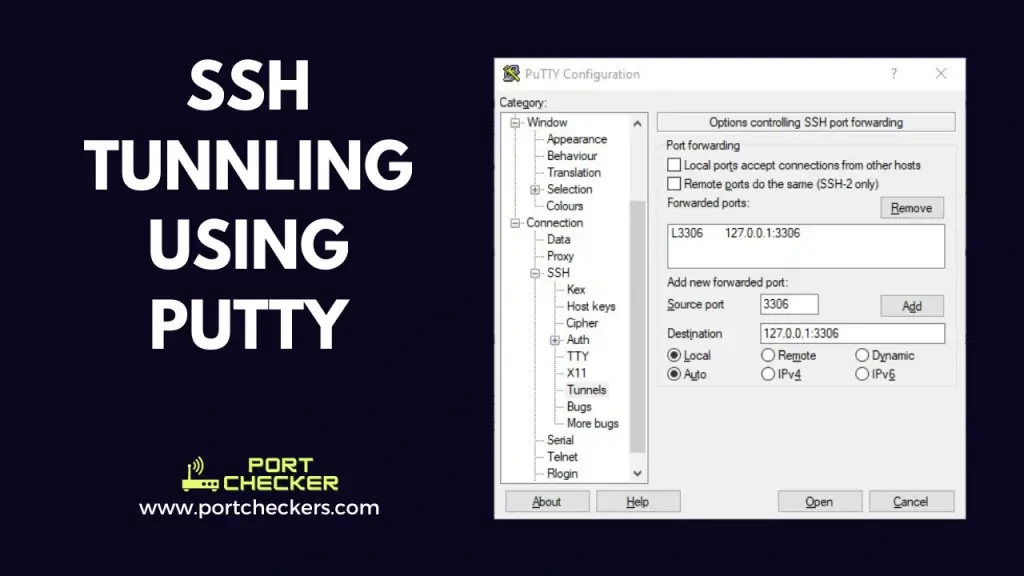 putty ssh port forwarding